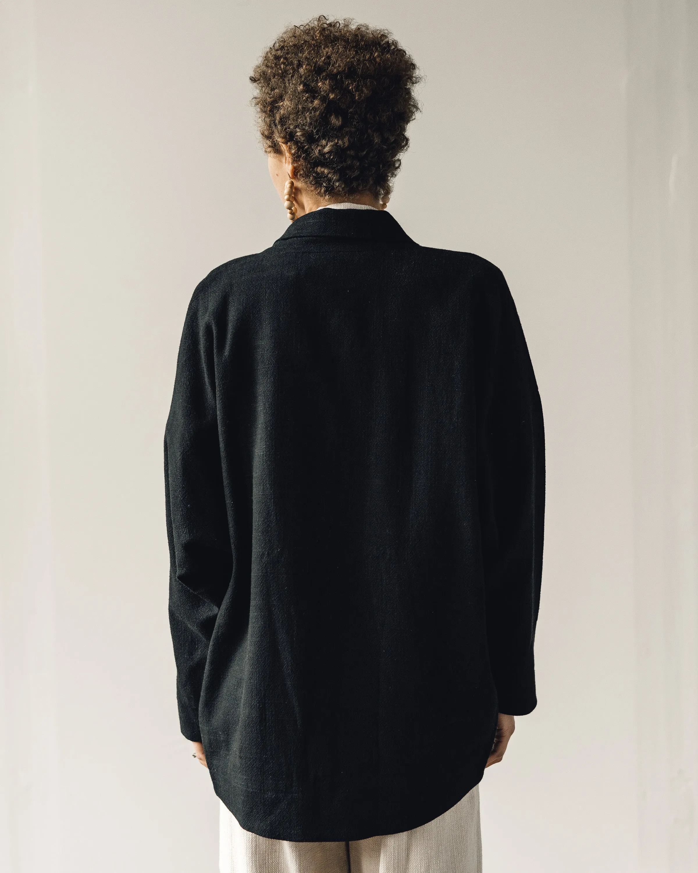 7115 Linen Sumo Jacket, Black