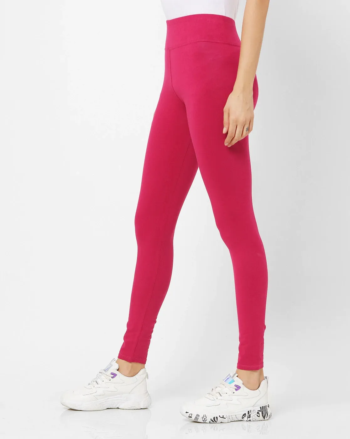 Adorna Active Leggings - Magenta