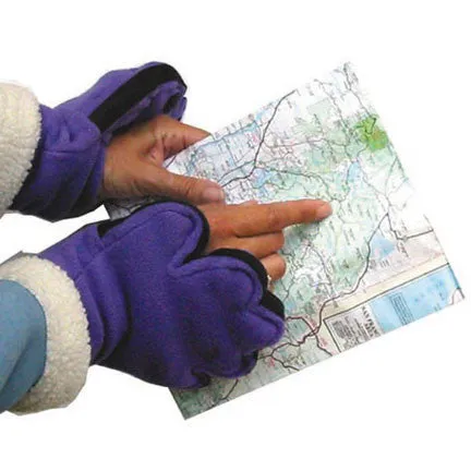 Adult Purple Fleece Mittens