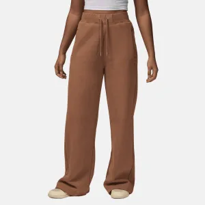 Air Jordan Women's Flight Fleece Brown Open-Hem Pants