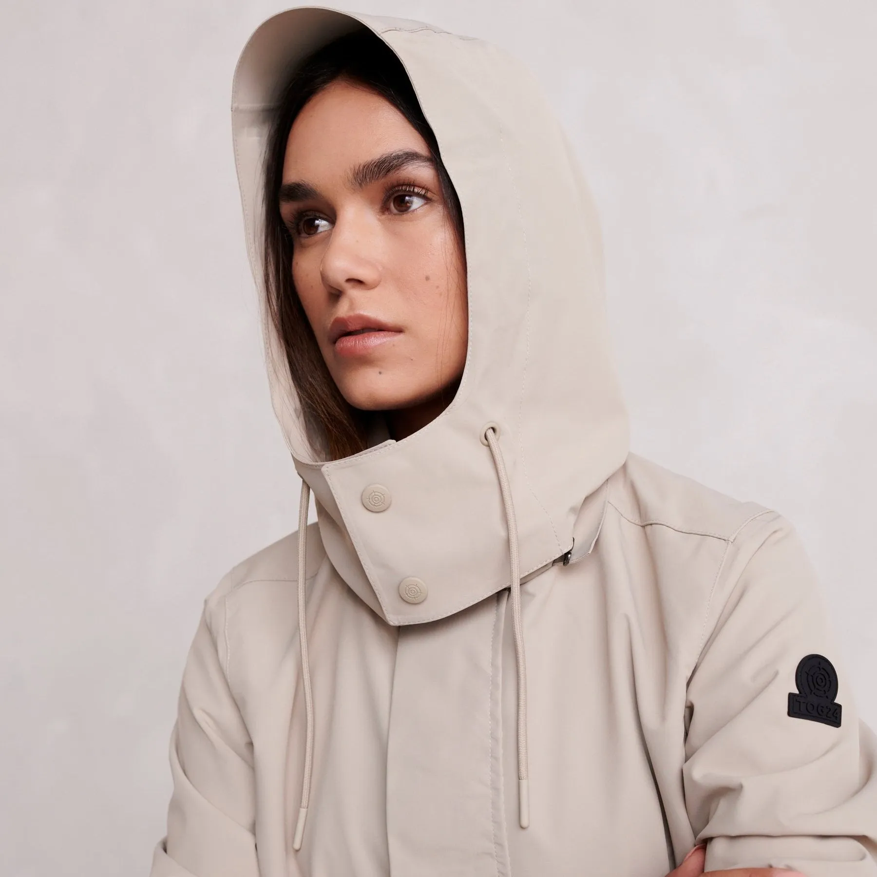 Alva Womens Waterproof Jacket - Taupe