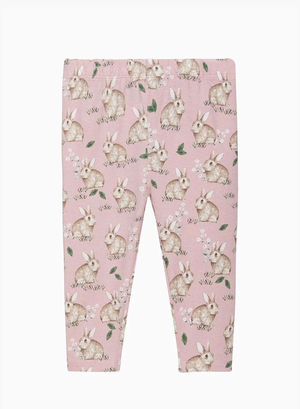 Baby Jersey Leggings in Pink Bunny