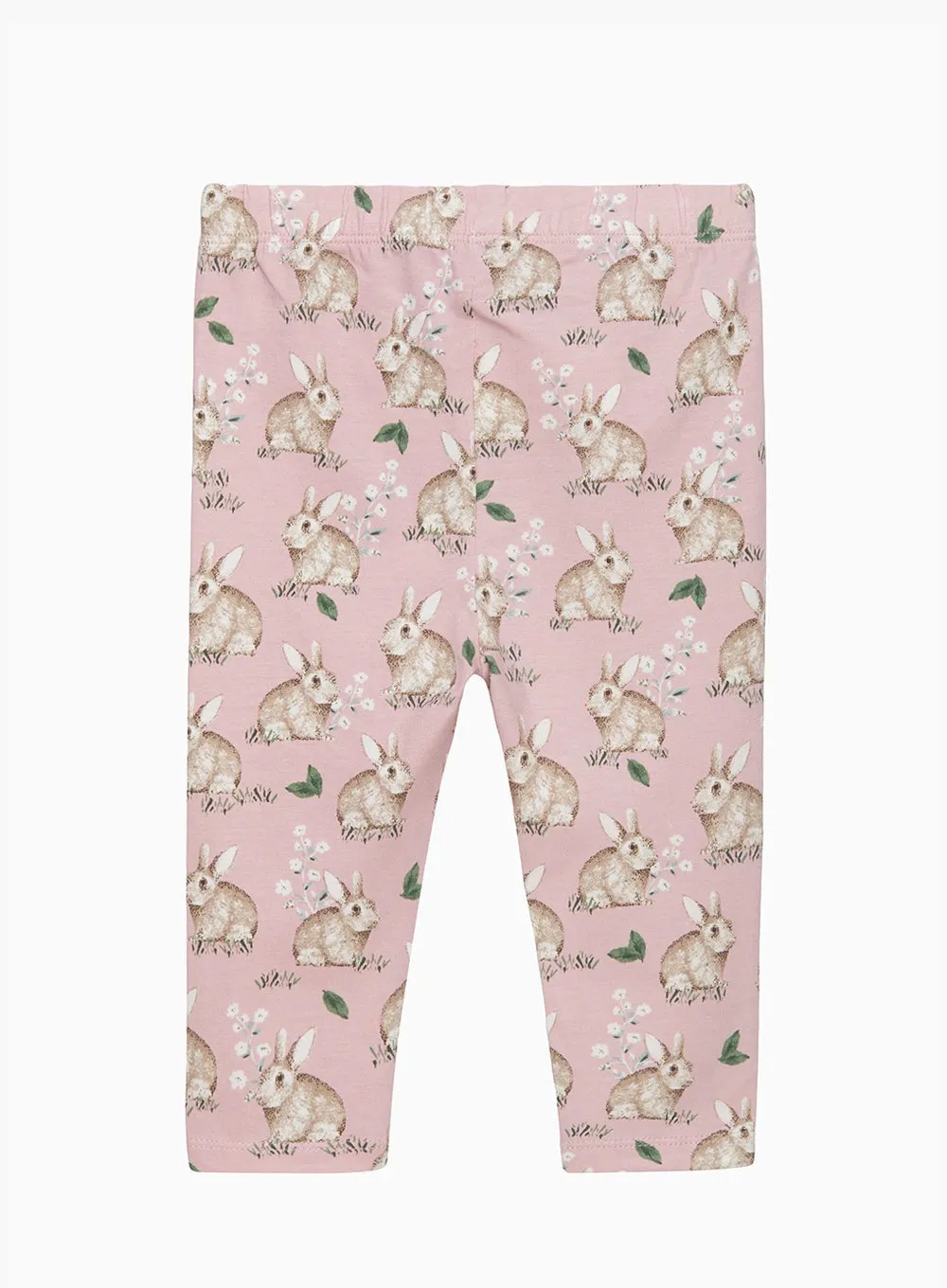 Baby Jersey Leggings in Pink Bunny