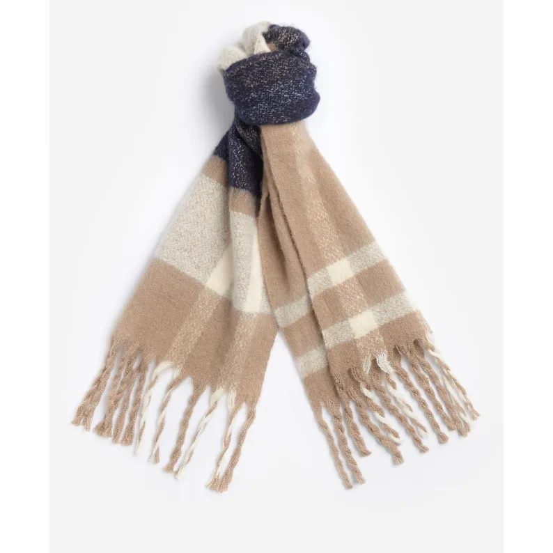 Barbour Isla Boucle Scarf LSC0293 - Trench Tartan