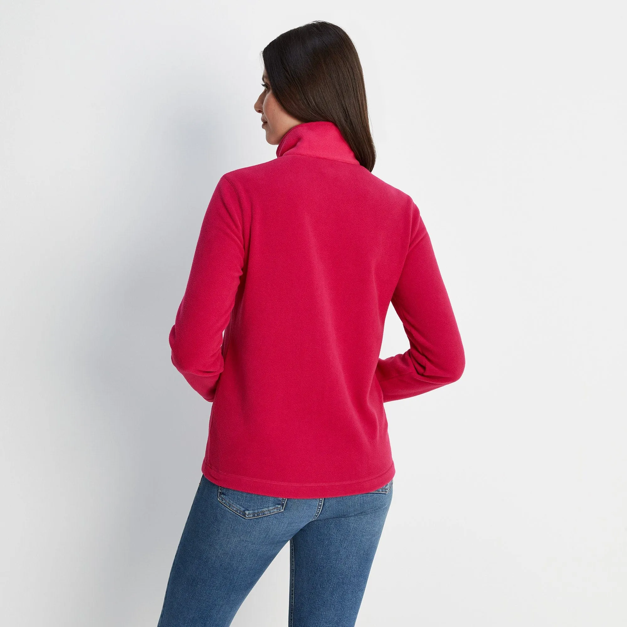 Barclay Womens Press Stud Neck Fleece - Cerise