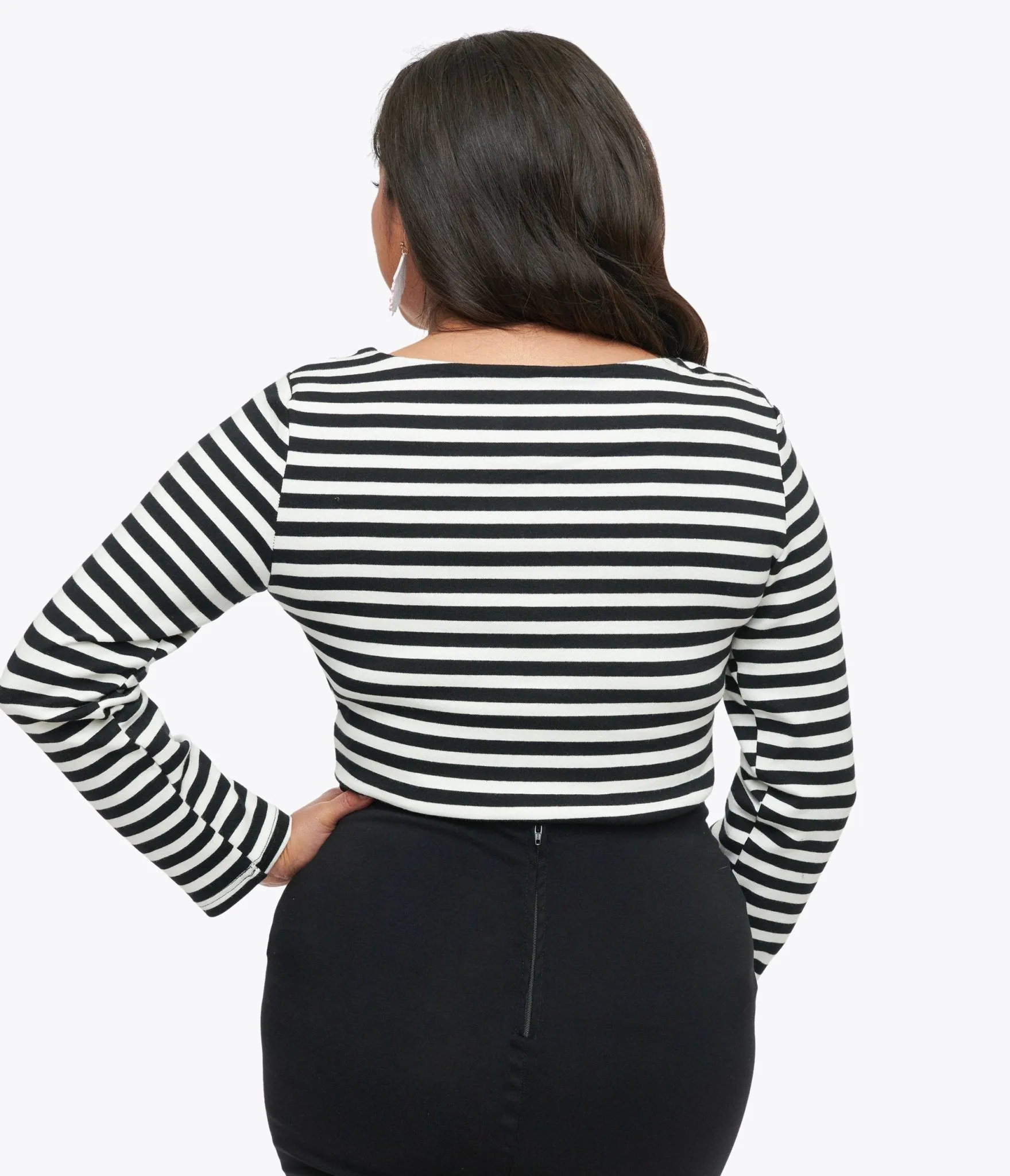 Black & White Stripe Thea Top