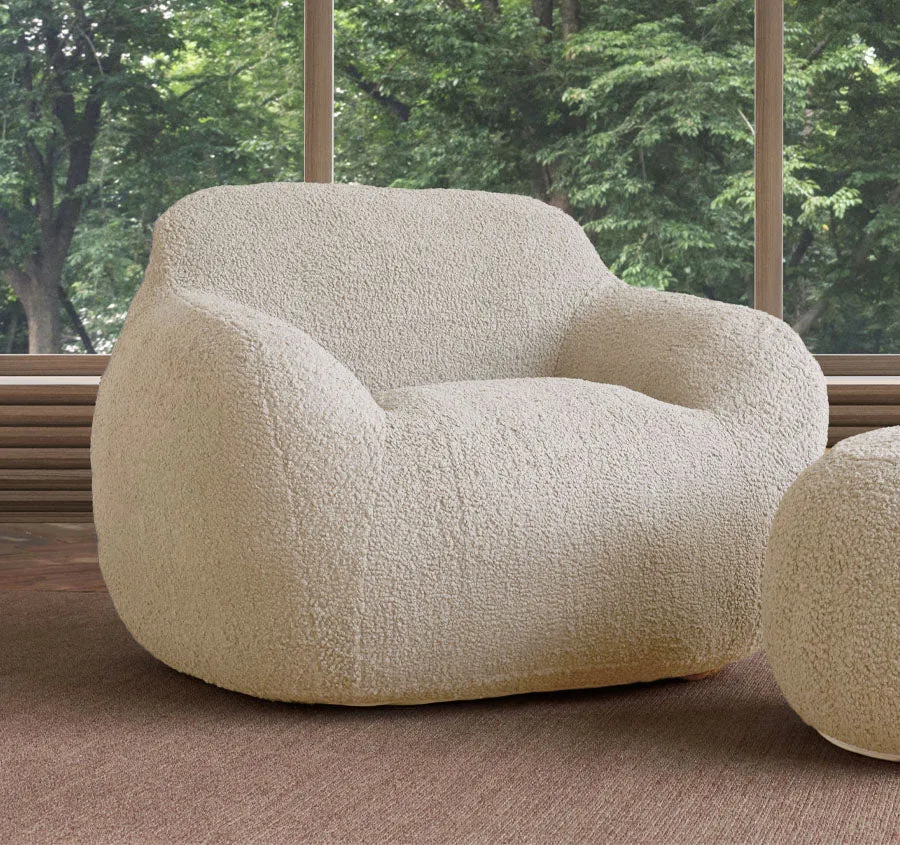 Boucle Cozy Chair Range Cream