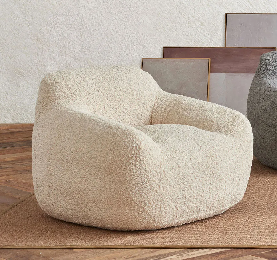 Boucle Cozy Chair Range Cream