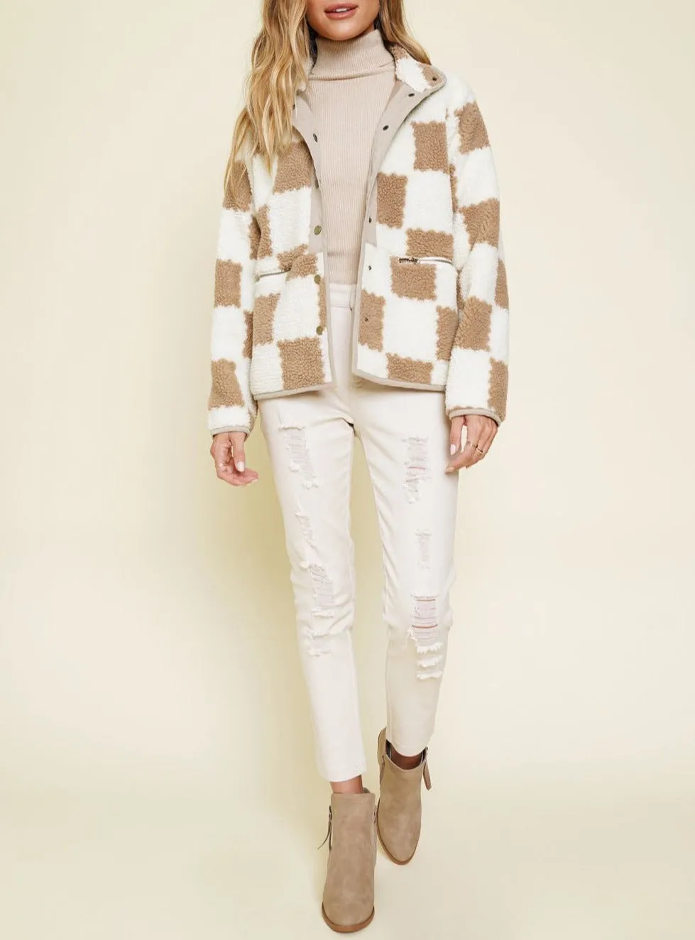 Checker Fleece Jacket