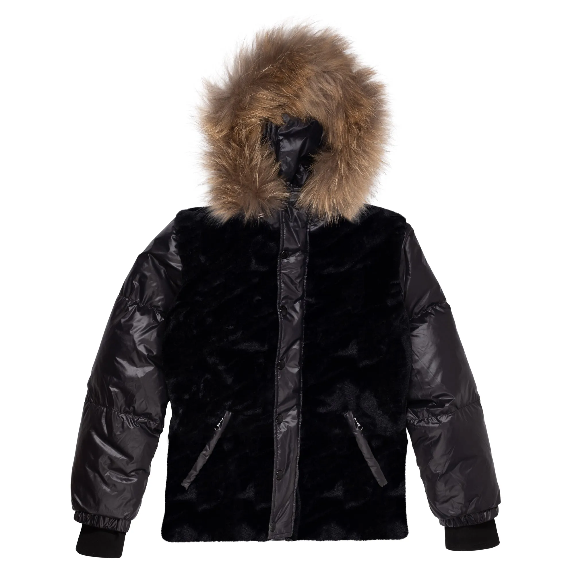 Children's Reversible Black | Black Fur – Manteau Jr