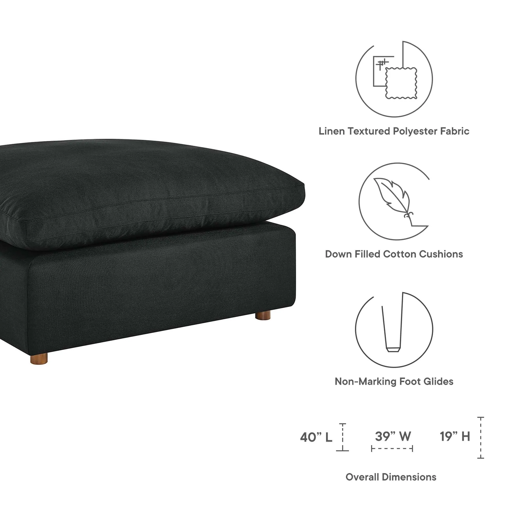 Commix Down Filled Overstuffed Ottoman by Modway