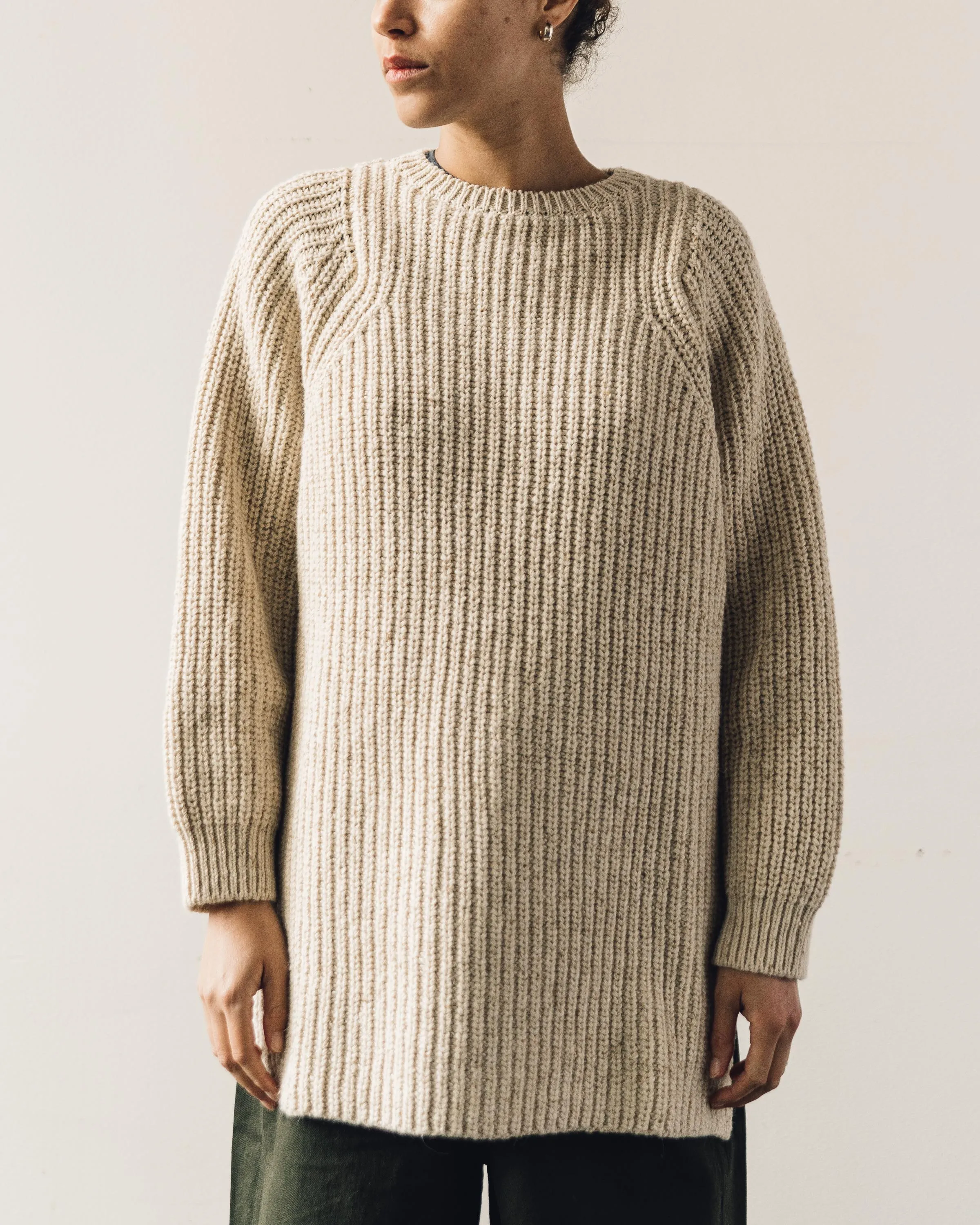 Cordera Chunky Soft Wool Sweater, Natural