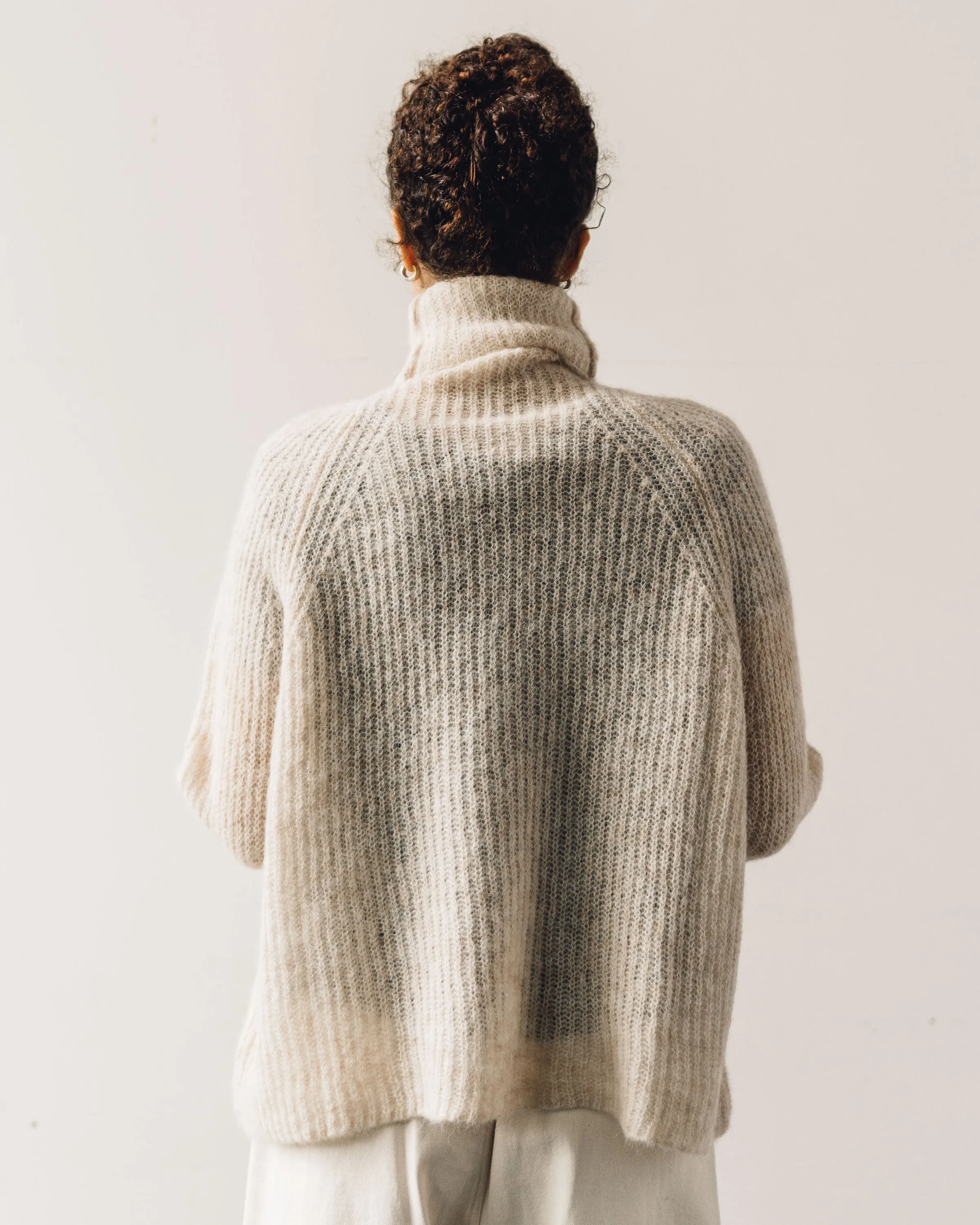 Cordera Soft Alpaca Turtleneck Sweater, Beige