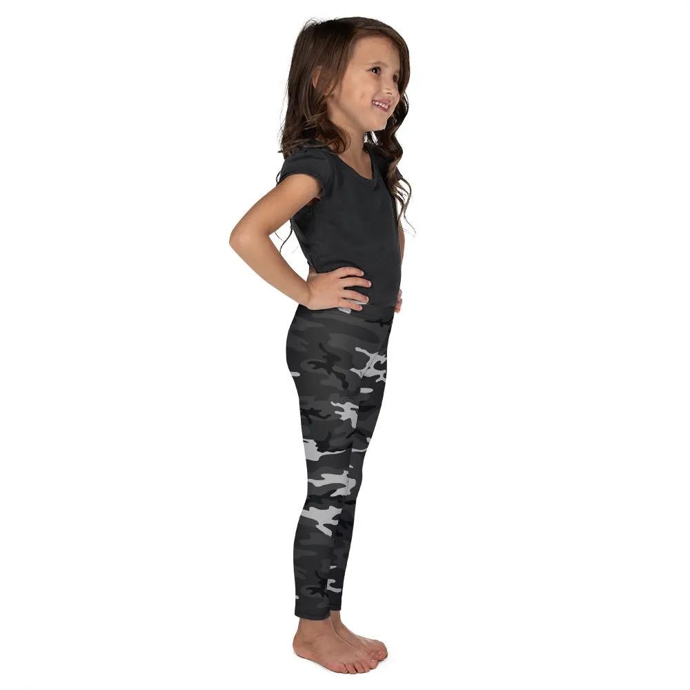 Dark Grey Camo Kid's Leggings