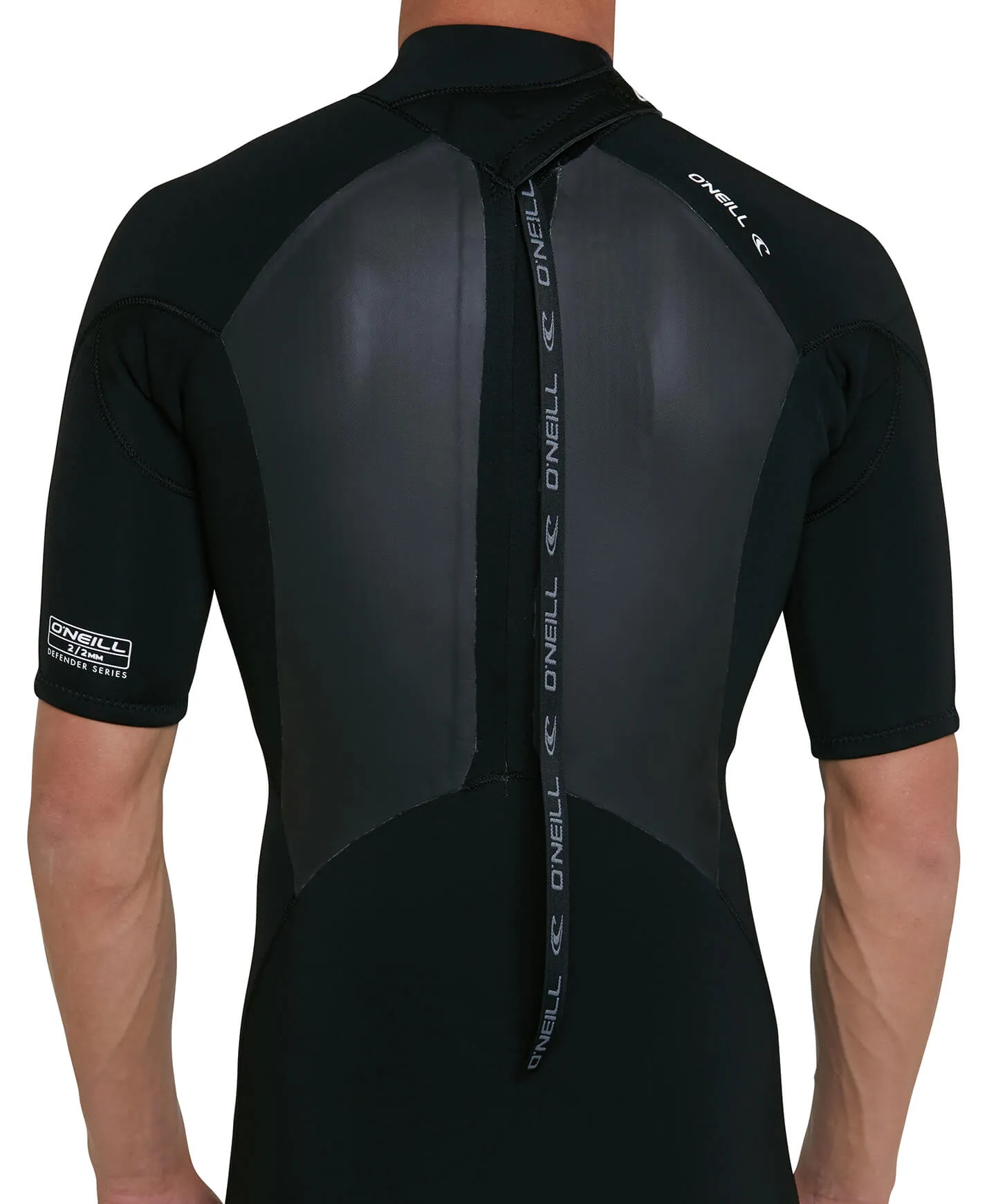 Defender 2mm Short Arm Steamer Back Zip Wetsuit - Black