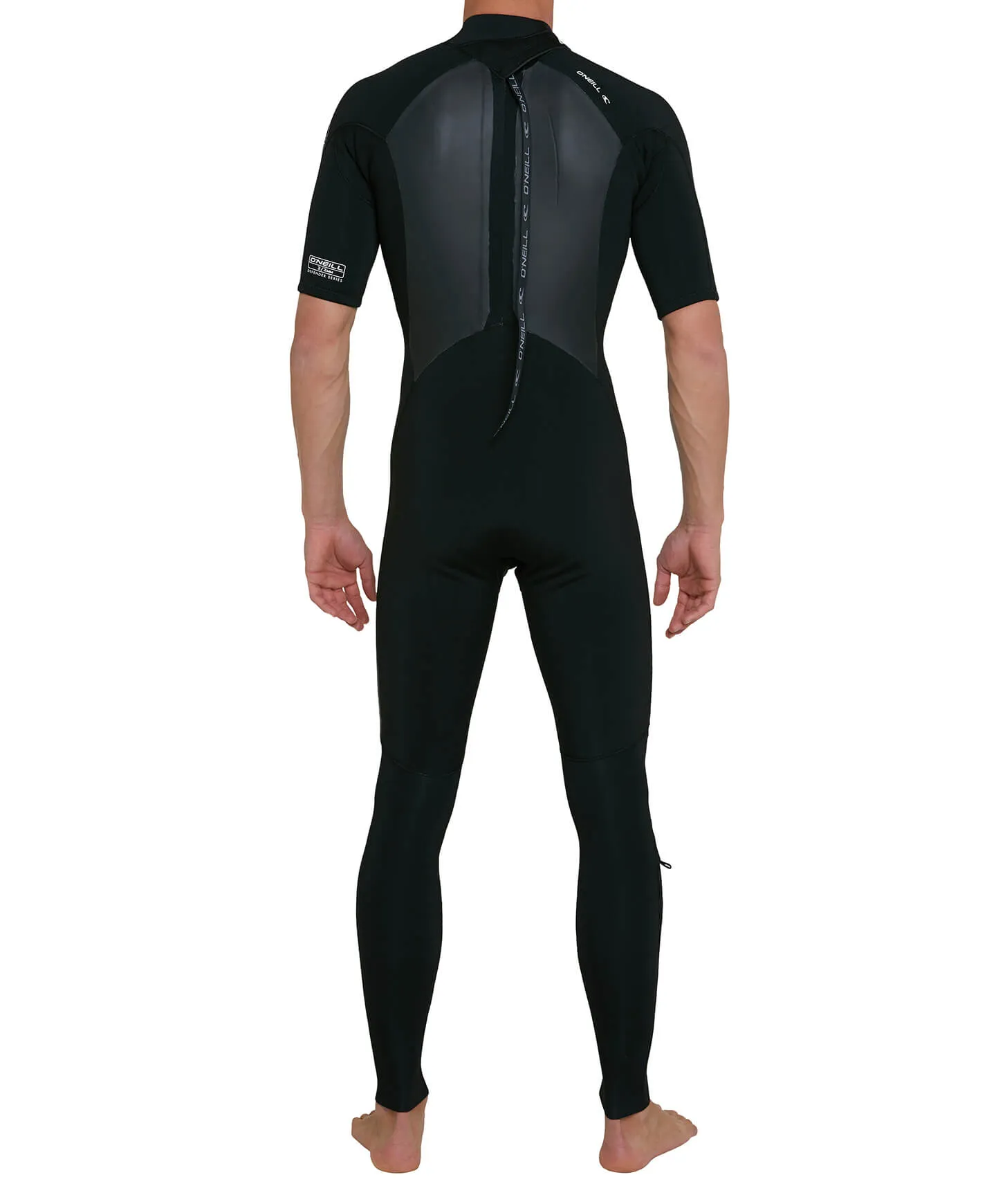 Defender 2mm Short Arm Steamer Back Zip Wetsuit - Black