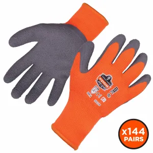 Ergodyne 17894 7401-CASE L Orange Coated Lightweight Winter Gloves 144-Pair