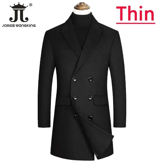 Extra Long Male Wool Trench Coat