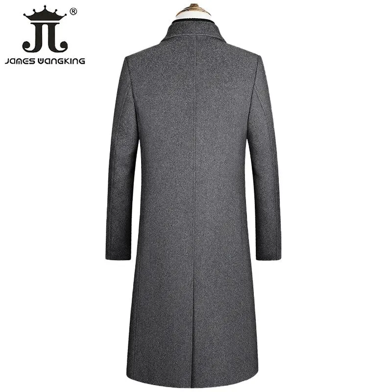 Extra Long Male Wool Trench Coat