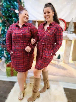 Feeling Cozy Flannel Dress - Adult & Youth Sizes