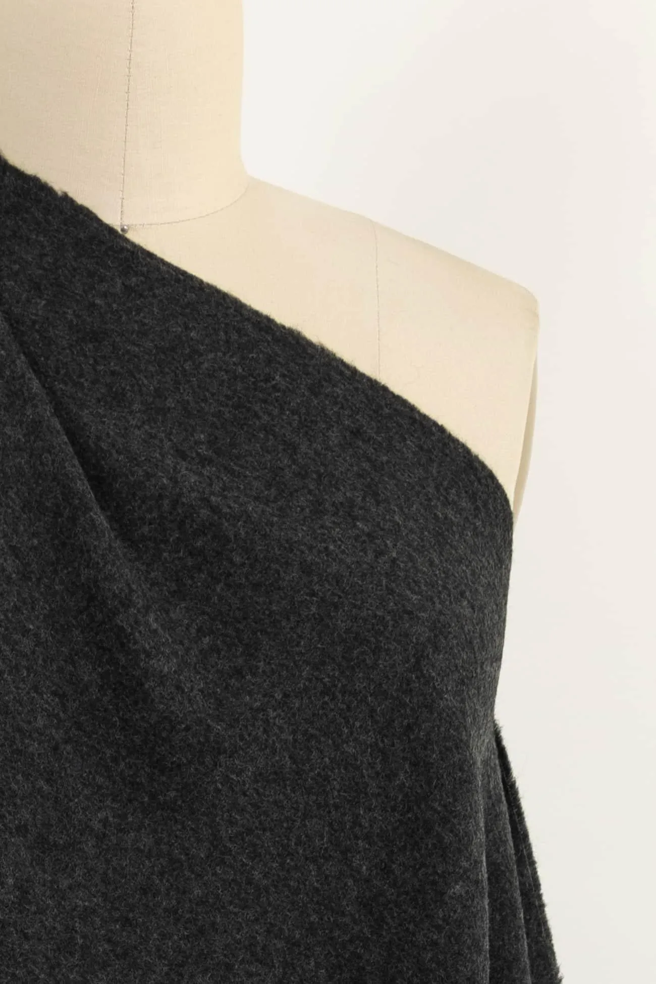 Gray Cashmere Wool Blend Woven