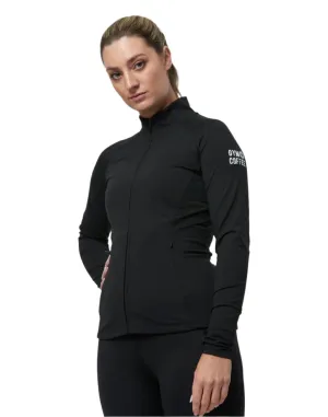 Gym Coffee Womens Adaptive Zip Jacket Black