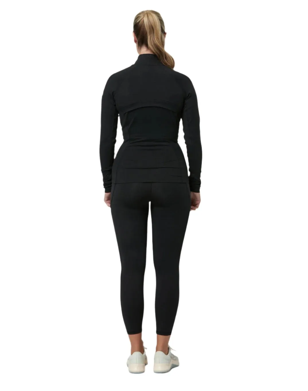 Gym Coffee Womens Adaptive Zip Jacket Black