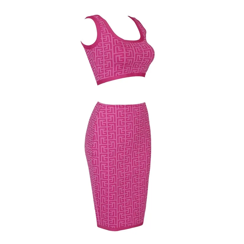 Jacqi Bandage Skirt Set