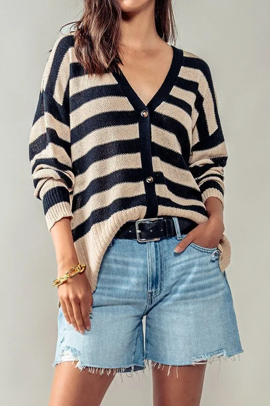 Kandice Cozy and Free Striped Cardigan