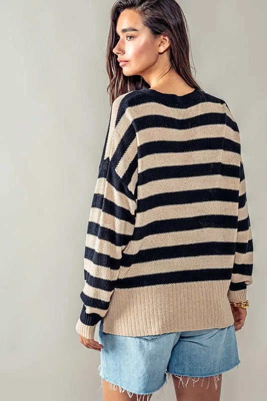 Kandice Cozy and Free Striped Cardigan