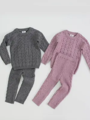 Keep It Cozy Braid Knit Lounge Set