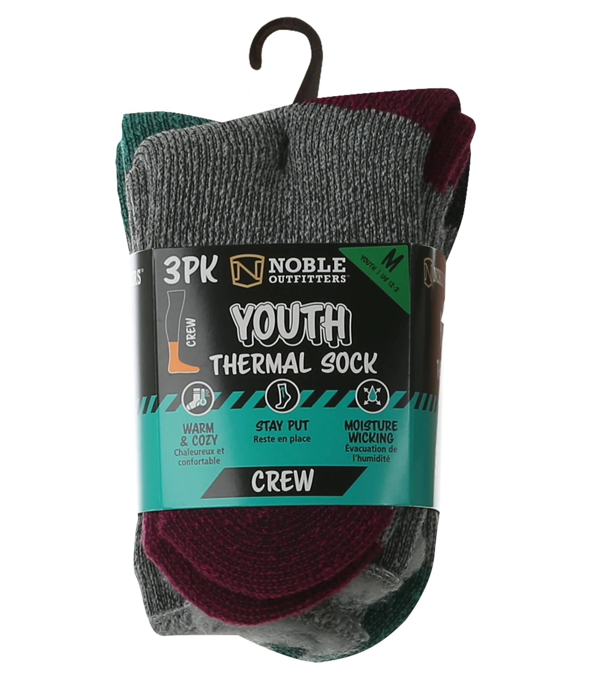 Kids/Youth Thermal Crew Sock – 3 Pack