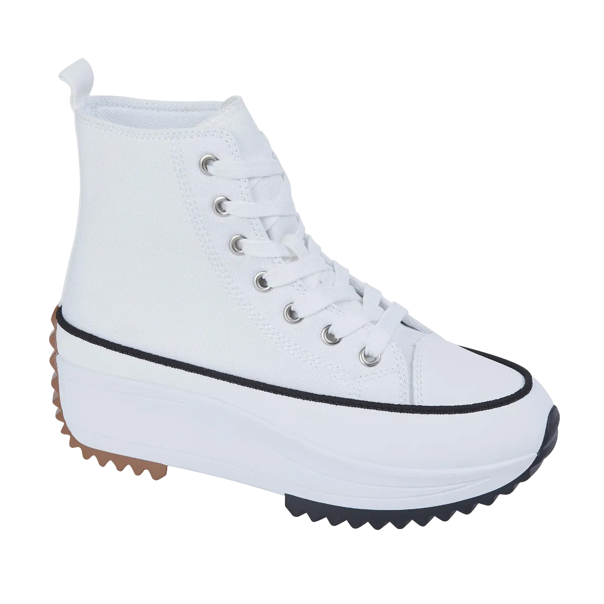 Ladies Classic  White Hi Tops Platform Urban Jacks Sienna sale