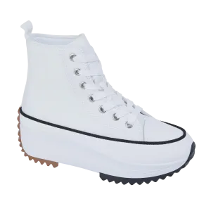 Ladies Classic  White Hi Tops Platform Urban Jacks Sienna sale