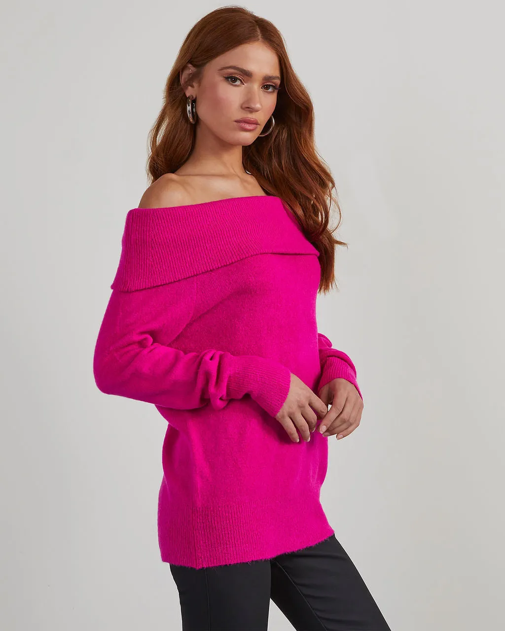 Maleah Off The Shoulder Knit Sweater