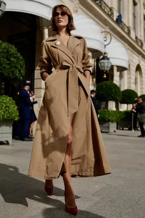 Marlene Trench Coat In Camel