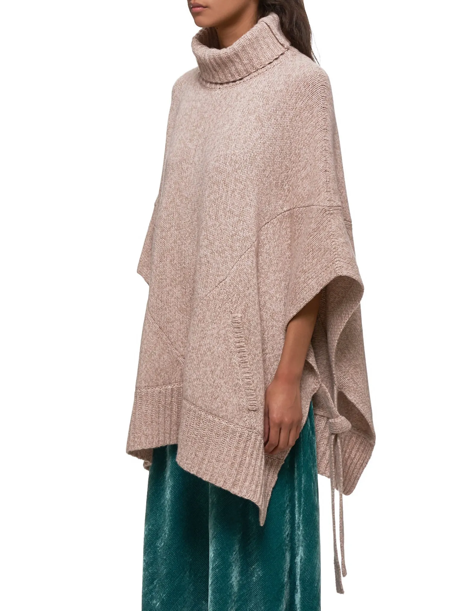 Marta Knit Poncho (15RC8079-LIGHT-PINK-CAMEL)