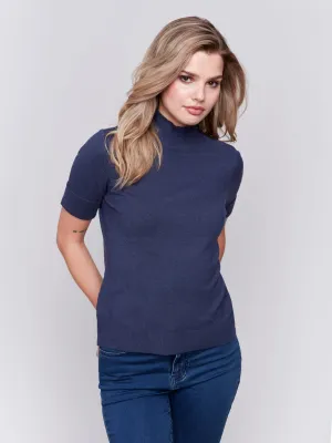 Mock Neck Basic Top