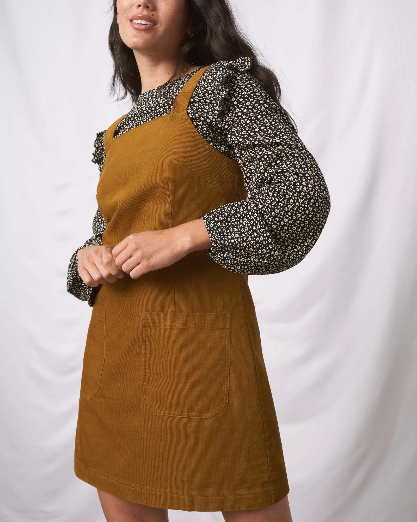 Organic Corduroy Pinafore Dress