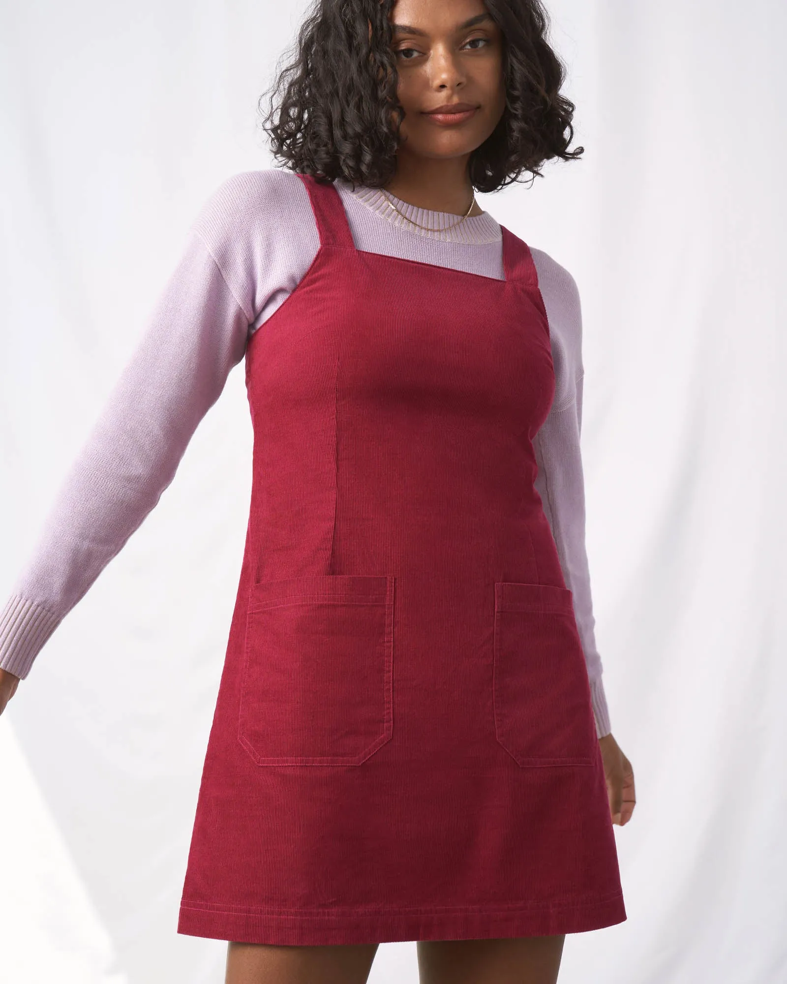 Organic Corduroy Pinafore Dress