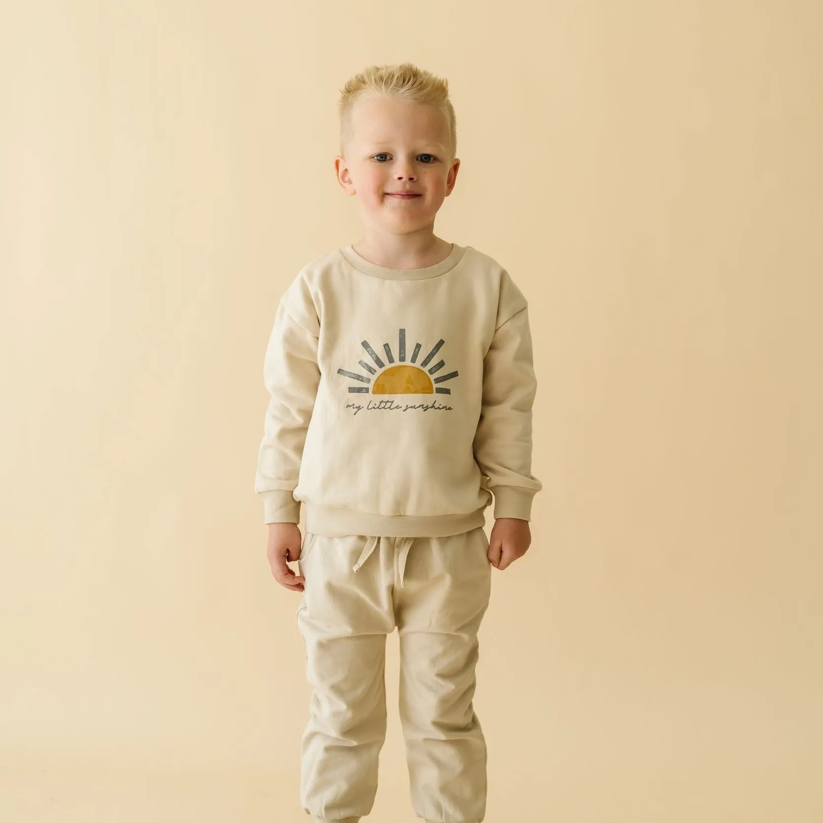 Organic Fleece Jogger Pants - Oat