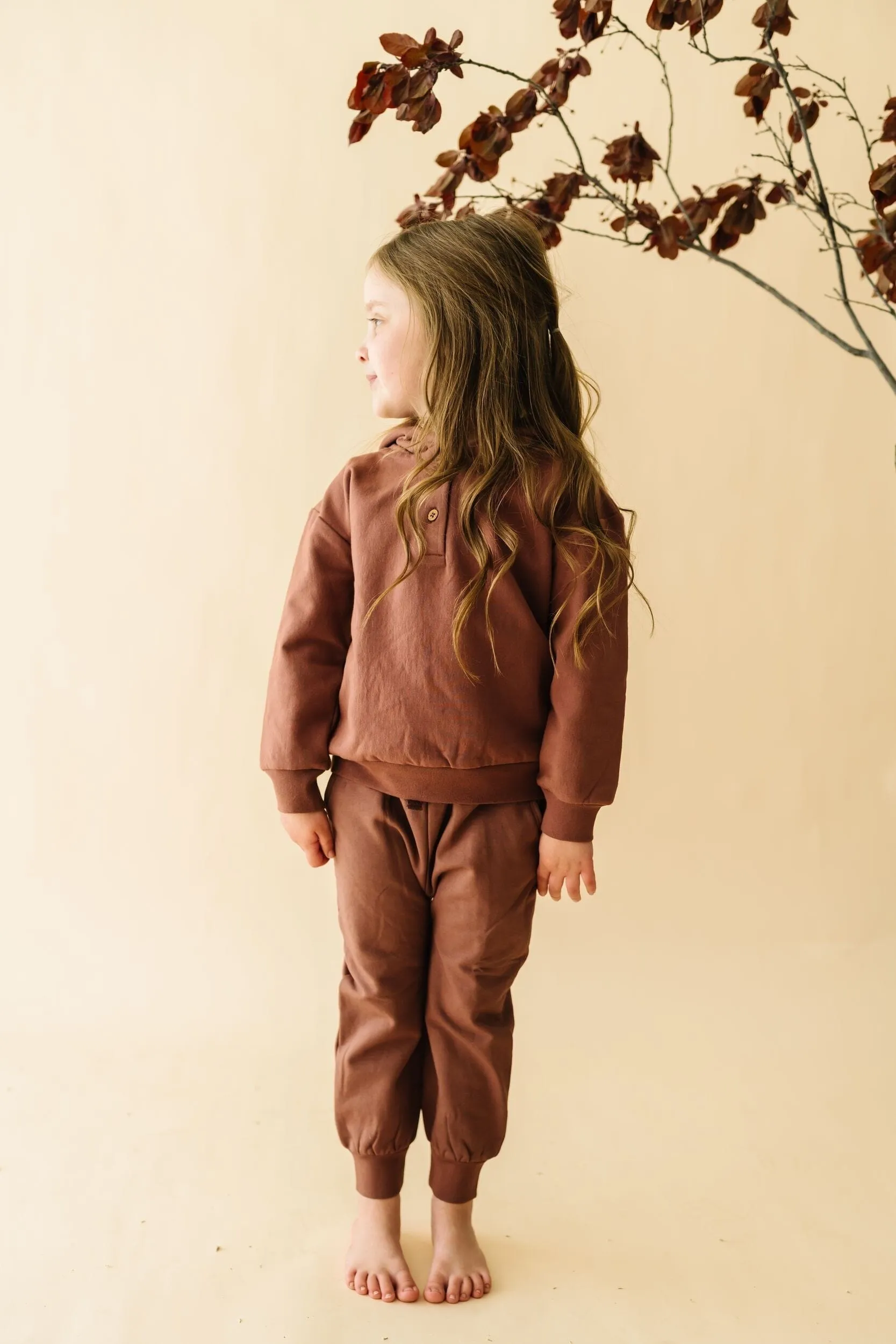 Organic Fleece Jogger Pants | Plum