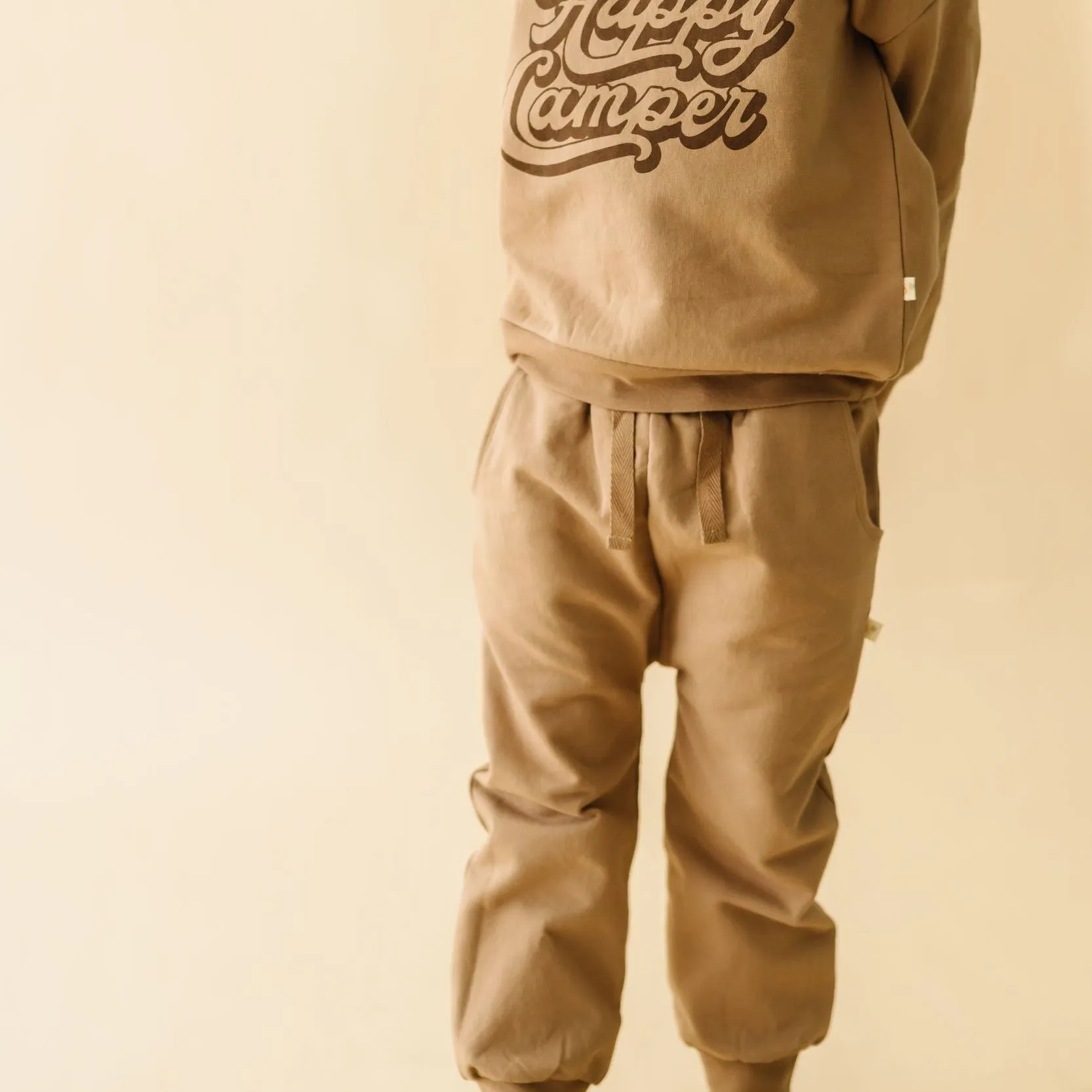 Organic Fleece Jogger Pants - Taupe