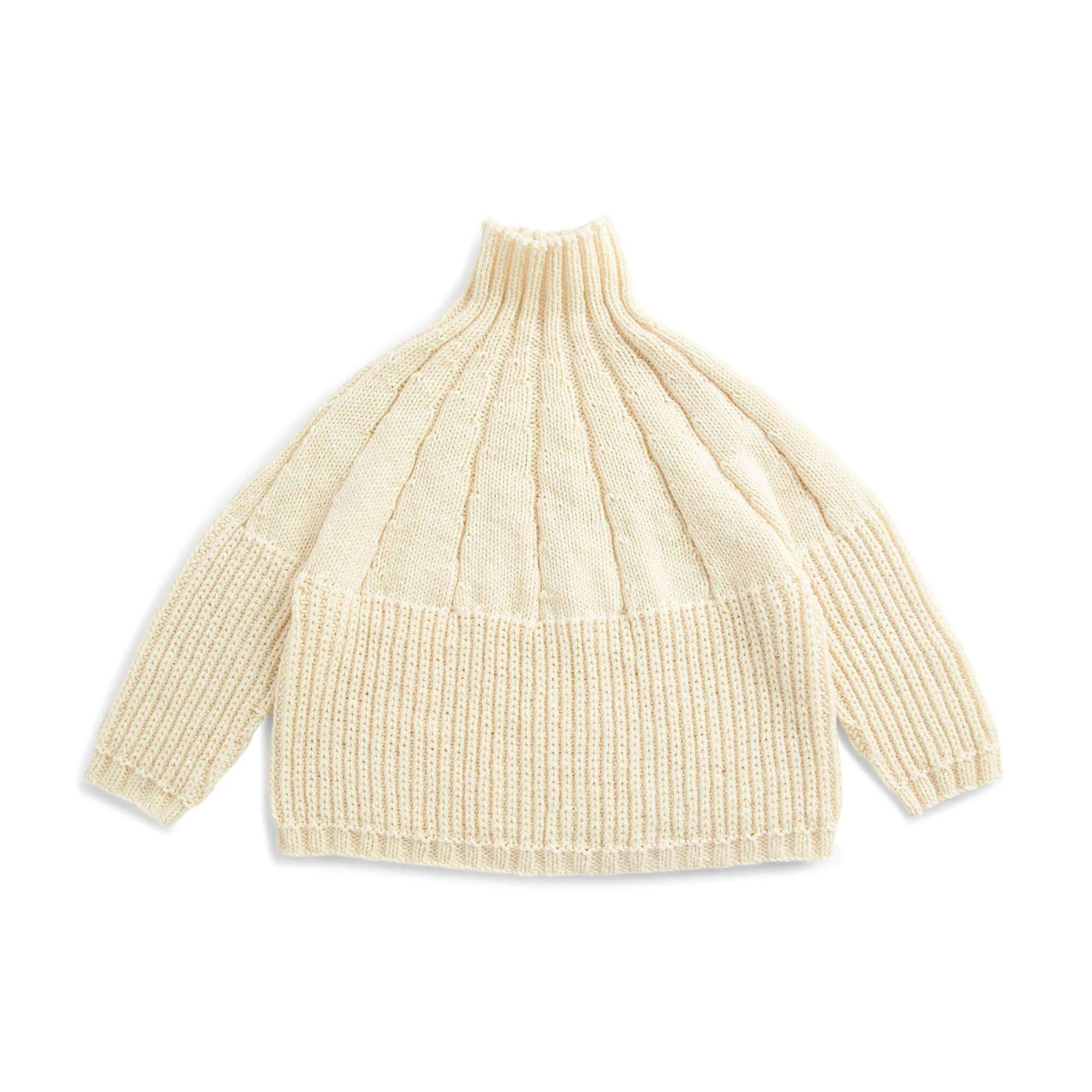 Patons Rib Knit Top Down Pullover