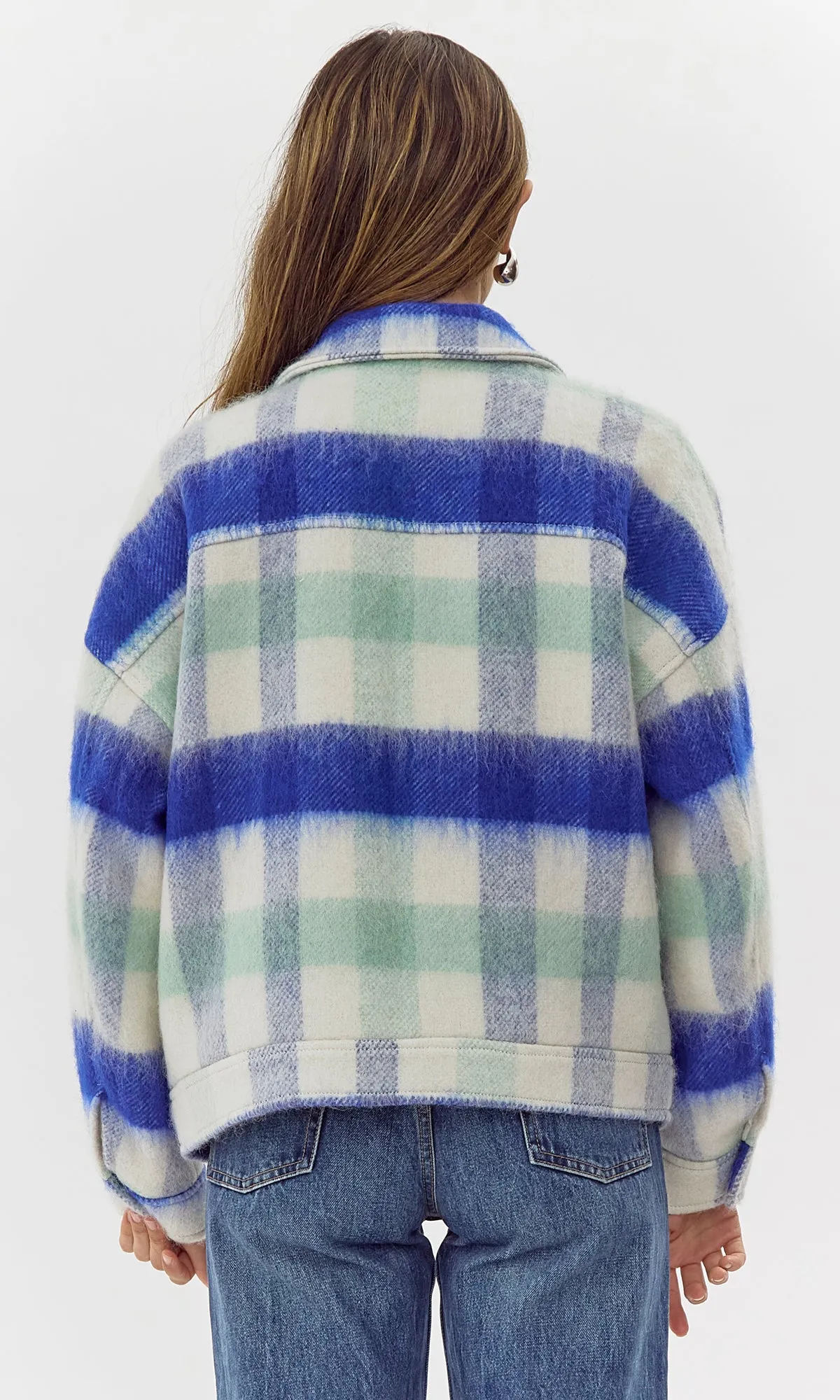 Peyton Plaid Cozy Knit Jacket