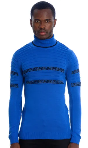 Royal Turtleneck With Black Design