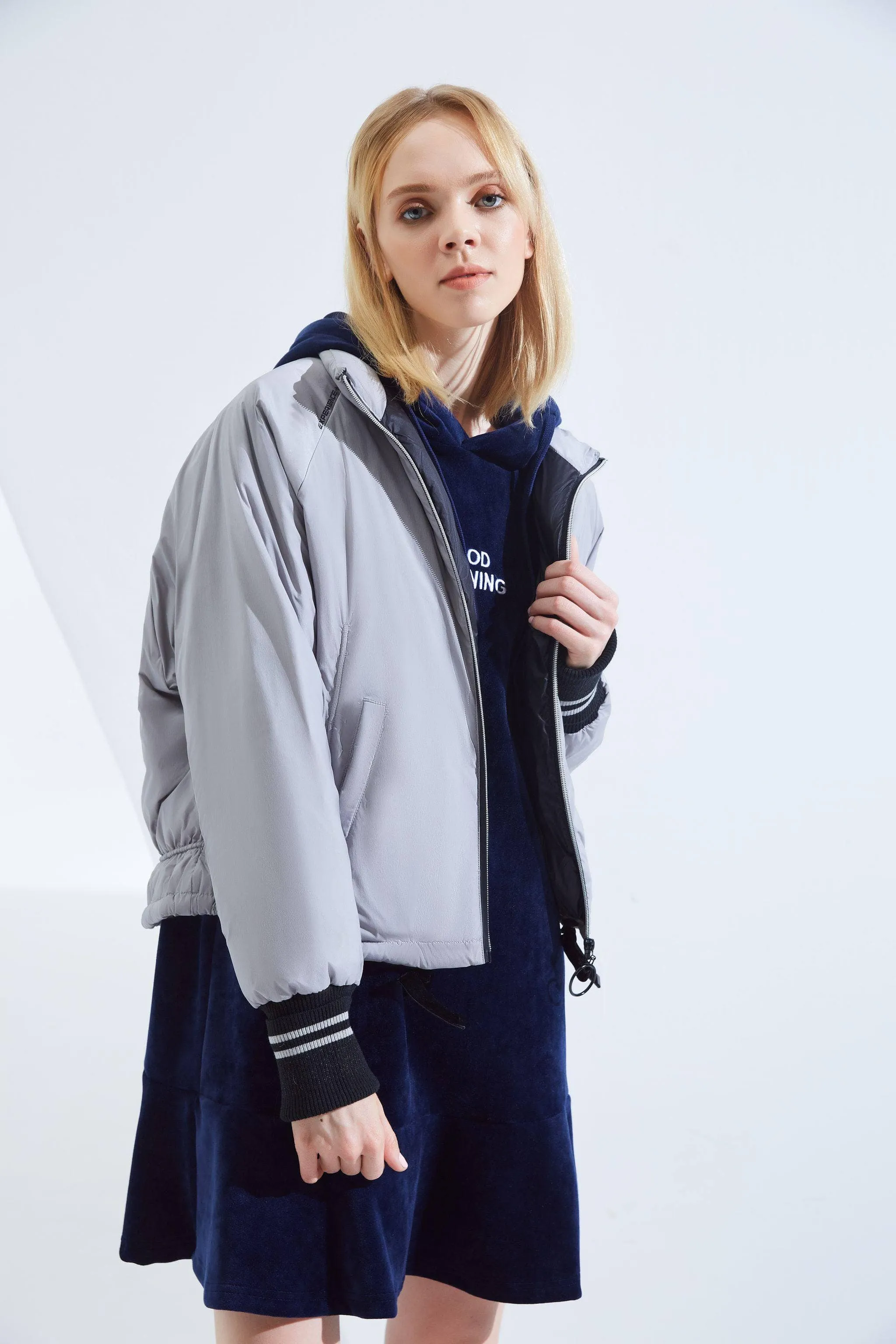 Short Bomber Down Jacket