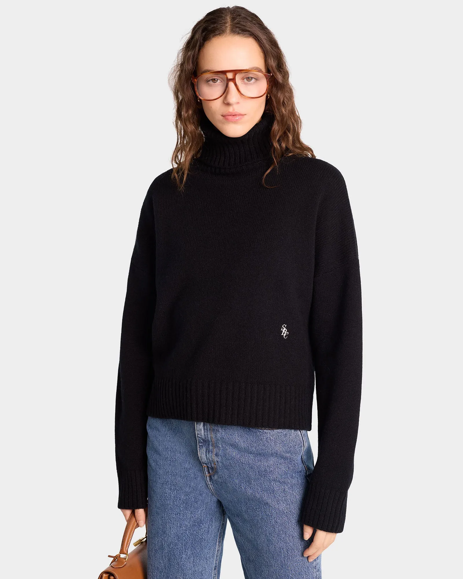 SRC Wool Turtleneck - Black/White