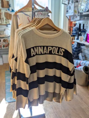 Striped Annapolis Sweater - Navy/Natural