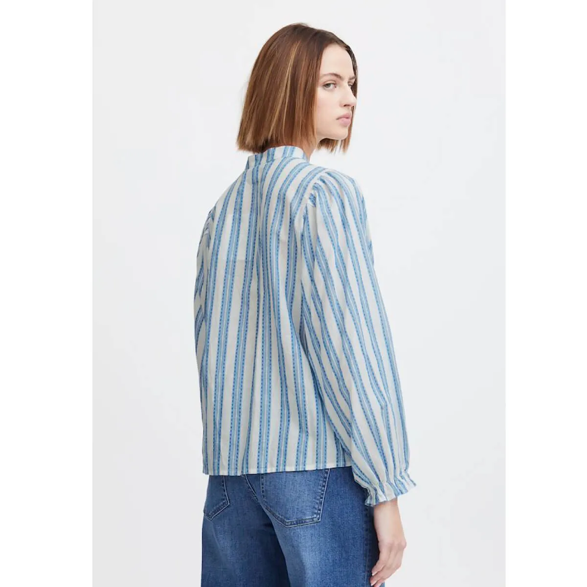 Striped Summer Button Up Blouse